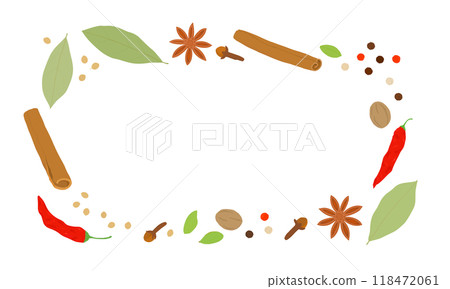 Frame of various spices Frame of various spices 118472061