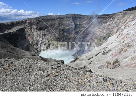 阿蘇中岳火山口火山煙霧 阿蘇中岳火山口火山煙霧 118472153