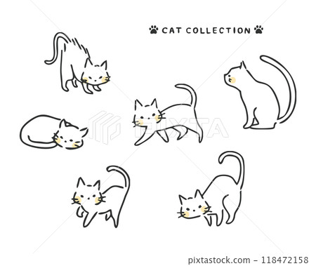Cat illustration set 118472158