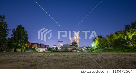 Night view of Toyonaka City near Senri Chuo 118472504