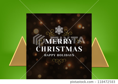 Happy winter holiday congratulations greeting card dark blurred particles design vector illustration Happy winter holiday congratulations greeting card dark blurred particles design vector illustration 118472583