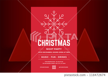 Xmas party elegant ornamental snowflake decorative promo flyer template with place for text vector Xmas party elegant ornamental snowflake decorative promo flyer template with place for text vector 118472674