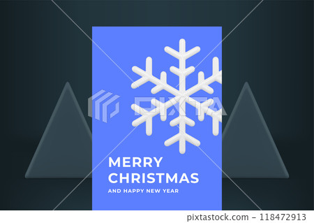 Purple premium Happy New Year greeting card template modern fashion design realistic 3d icon vector 118472913