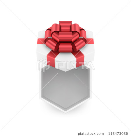 Chic classic hexagonal empty cardboard present package for seasonal holiday congratulations 3d 118473086