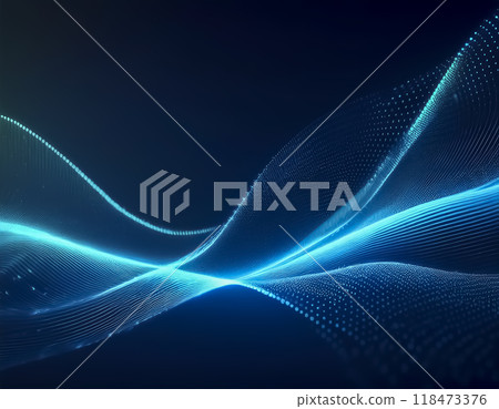 Blue particle background image illustration material 118473376