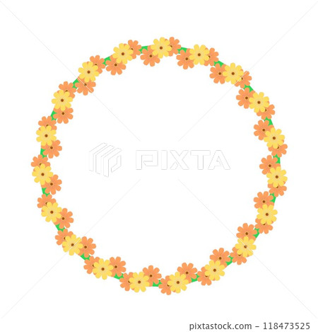 波斯菊圓形裝飾框的插圖 118473525