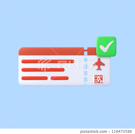 3d Air plane ticket. 118473580