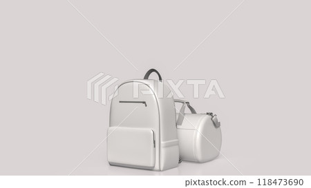 White bag on clean background  image 3d rendering. 118473690