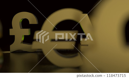 The pound symbol for  Business concept 3d rendering. 118473715