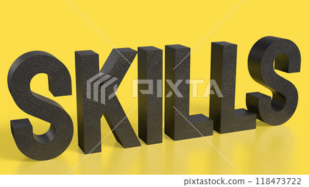 The skill text for Business concept 3d rendering. 118473722