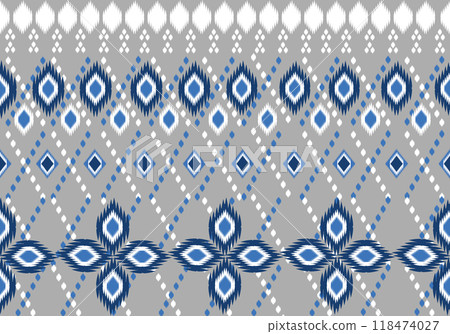 blue and white tribal pattern with diamonds blue and white tribal pattern with diamonds 118474027