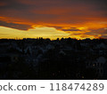 Picturesque sunset on the outskirts of Vienna. Wallpaper sky background 118474289