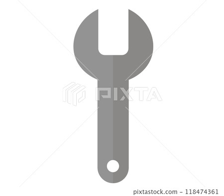 Spanner, wrench icon. Tool icon. Vector illustration 118474361