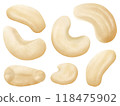Cashew nuts set 118475902