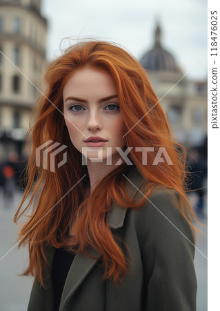 Radiant Redhead in the City 118476025