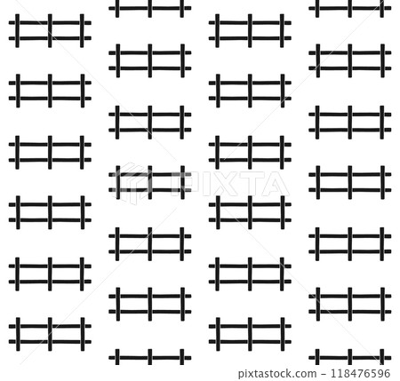 Vector seamless pattern of hand drawn fence Vector seamless pattern of hand drawn fence 118476596