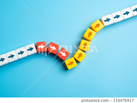 The arrows form a graph of decline and recovery. Correct the situation, get back on track. Optimistic forecast. Exit from recession. Economy and budget balance. Implementation of reforms The arrows form a graph of decline and recovery. Correct the situation, get back on track. Optimistic forecast. Exit from recession. Economy and budget balance. Implementation of reforms 118476917