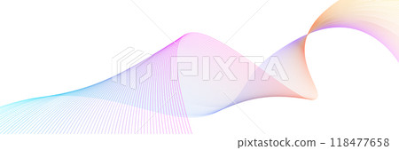 A colorful gradient wave lines. Vector illustration A colorful gradient wave lines. Vector illustration 118477658