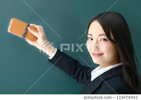 Teacher, teacher, woman, classroom, blackboard Teacher, teacher, woman, classroom, blackboard 118478441