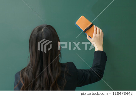 Teacher, teacher, woman, classroom, blackboard Teacher, teacher, woman, classroom, blackboard 118478442