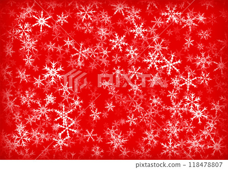 Christmas background or card with handdrawn snowflakes falling for invitation or xmas holiday greetings 118478807