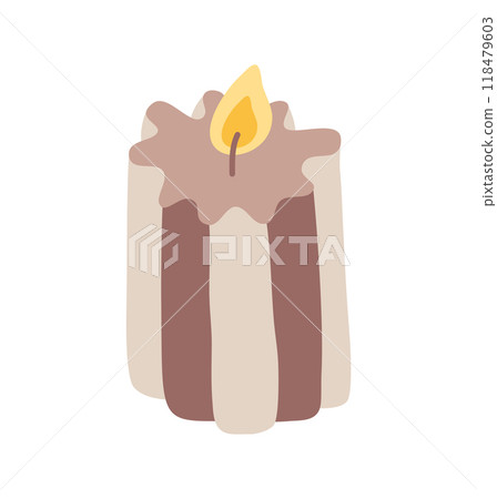 aesthetics hand drawn candle. Colored Vector flat illustration isolated on background. decorative element for greeting card, web, christmas, wedding, birthday, valentine day aesthetics hand drawn candle. Colored Vector flat illustration isolated on background. decorative element for greeting card, web, christmas, wedding, birthday, valentine day 118479603