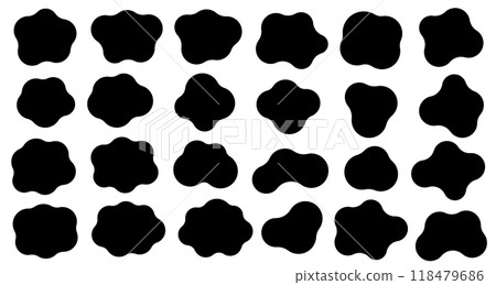 Shape Black Metaball Abstract Shape Frame 118479686