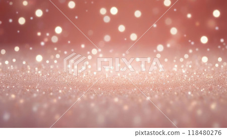 Beautiful luxury gold bokeh on defocused emerald peach fuzz background. Beautiful luxury gold bokeh on defocused emerald peach fuzz background. 118480276