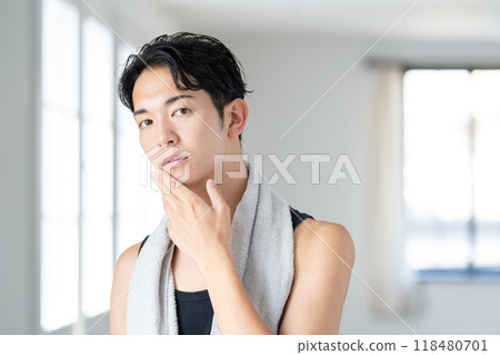 Young men beauty image skin care Young men beauty image skin care 118480701