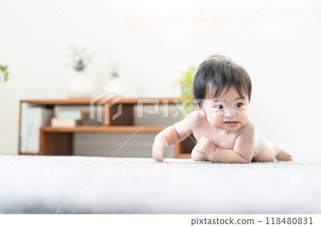 嬰兒爬行 118480831