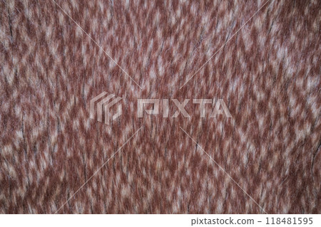 Texture of artificial fur fabric brown color 118481595