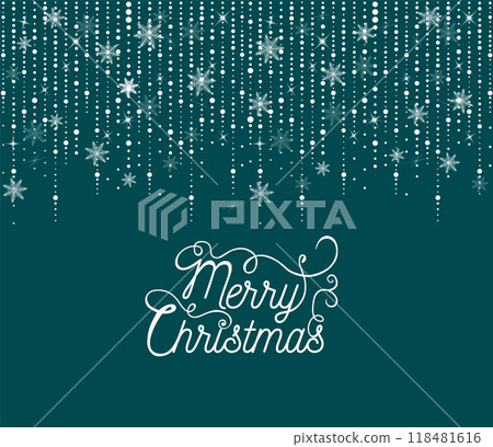 White sparkling garlands. Merry Christmas. hand drawing. Not AI, Vector illustrations. White sparkling garlands. Merry Christmas. hand drawing. Not AI, Vector illustrations. 118481616