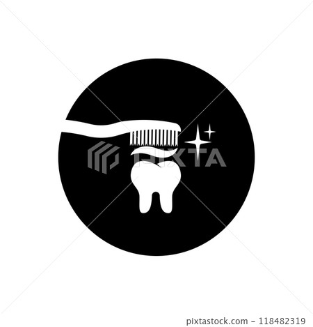 Toothbrush and toothpaste icon Toothbrush and toothpaste icon 118482319