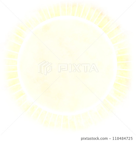 Realistic white sun illustration material 118484725