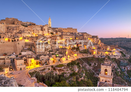 Matera, Italy at Twilight 118484794