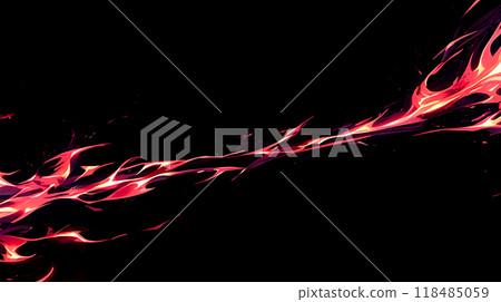 Fiery pattern illustration background on black background 118485059