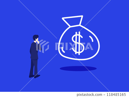 Businessman making money 118485165