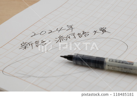 我正在預測 2024 年新詞/流行詞獎，我即將把它寫在紙上。 118485181
