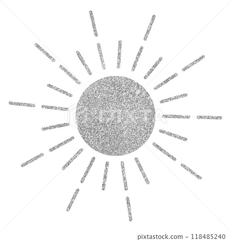 插畫素材太陽銀 118485240