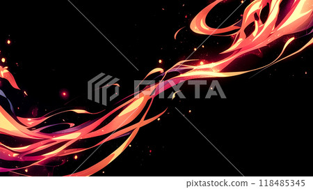 抽象圖案的背景像黑色背景上的火焰一樣閃爍 118485345