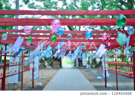 Wind chimes at Takaninhime Shrine Wind chimes at Takaninhime Shrine 118485606