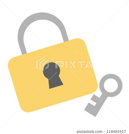 Key security padlock 118485917