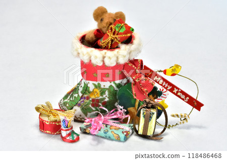 Xmas boots and lots of miniature Christmas presents Xmas boots and lots of miniature Christmas presents 118486468