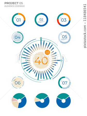 Business charts. Abstract elements business vector illustration. 118486541