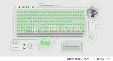 Radio telescope data processing interface with text decoding. Radio telescope data processing interface with text decoding. 118487046