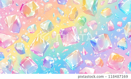 Fancy and colorful pastel colored stones illustration background 118487169