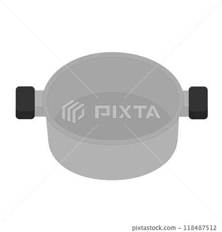 Simple illustration of a two-handled pot 118487512