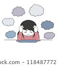一個女人感到困惑的插圖 118487772