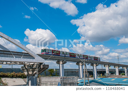 Elevated monorail in Settsu City 118488041