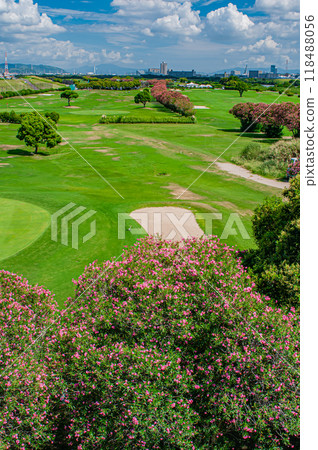 淀川右岸河床高爾夫球場風景 118488056
